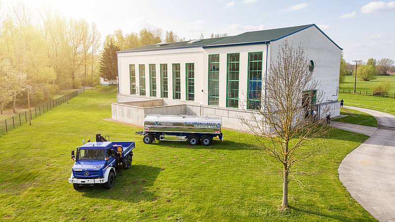 Wasserwerk Markwerbener Wiese von der Seite