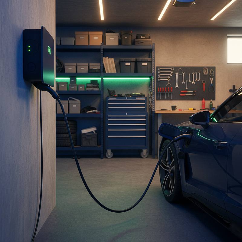 Ladestation für e-Auto in einer Garage