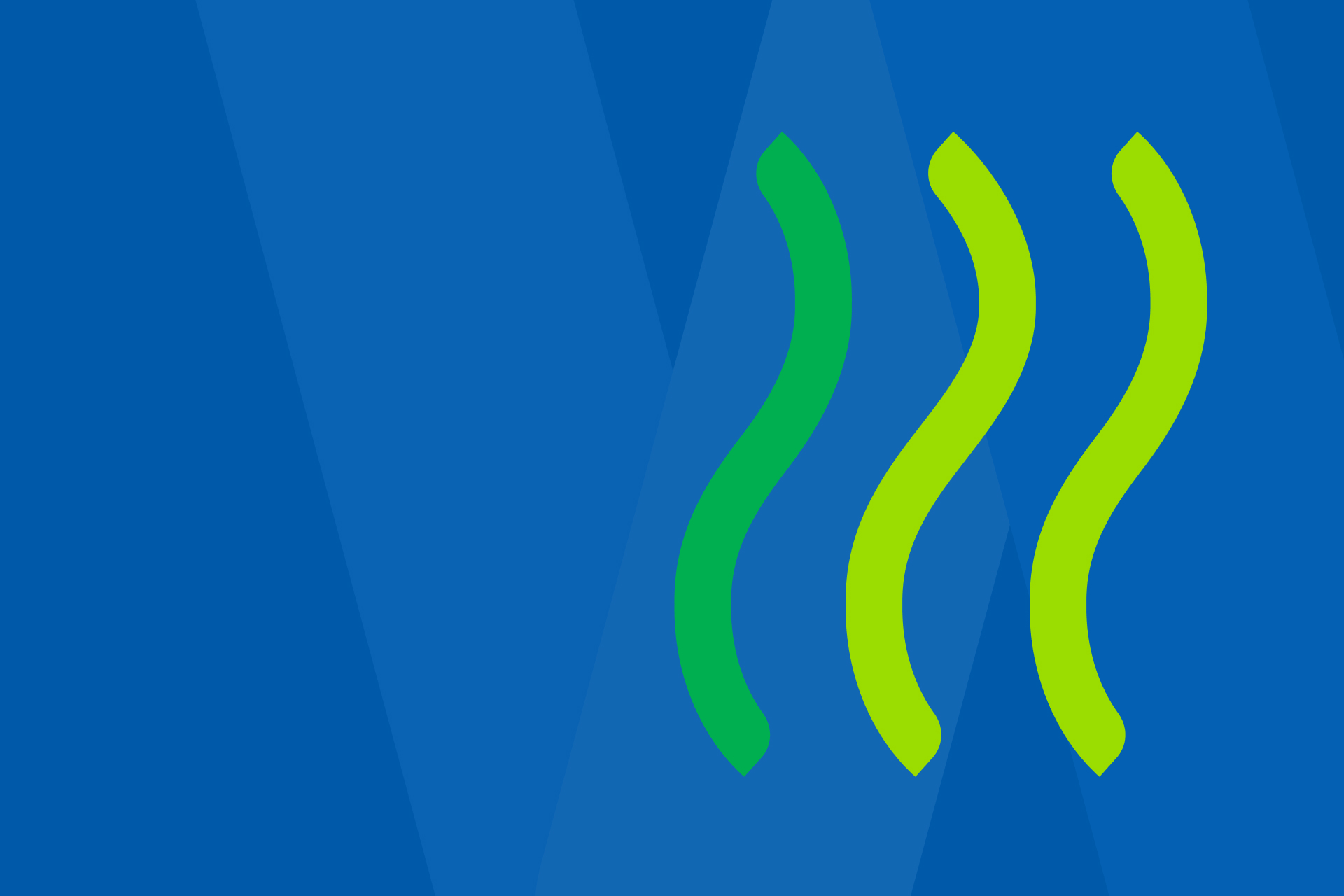 Blauer Hintergrund mit Symbol einer Wärmewelle